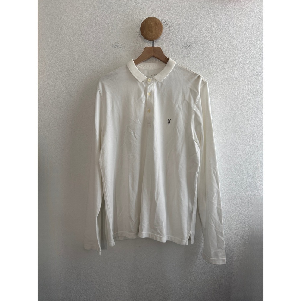 All Saints Reform Long Sleeve Polo Shirt Mens XXL